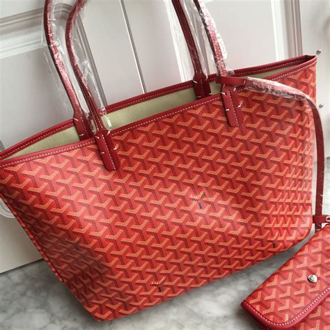 goyard bag red|goyard tote bag size.